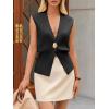 imageCicy Bell Womens V Neck Sweater Vest Dressy Casual Knit Sleeveless Shirts Slim Fit Lightweight Button TopsBlack