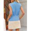 imageCicy Bell Womens V Neck Sweater Vest Dressy Casual Knit Sleeveless Shirts Slim Fit Lightweight Button TopsBlue