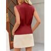 imageCicy Bell Womens V Neck Sweater Vest Dressy Casual Knit Sleeveless Shirts Slim Fit Lightweight Button TopsBurgundy
