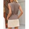imageCicy Bell Womens V Neck Sweater Vest Dressy Casual Knit Sleeveless Shirts Slim Fit Lightweight Button TopsKhaki