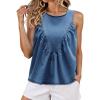imageCicy Bell Womens Babydoll Peplum Denim Tank Tops Loose Fit Swing Flowy Shirred Sleeveless T Shirts Going Out Cute TeesCowboy Blue