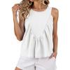 imageCicy Bell Womens Babydoll Peplum Denim Tank Tops Loose Fit Swing Flowy Shirred Sleeveless T Shirts Going Out Cute TeesWhite