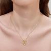 imageCicy Bell Initial Necklace for Women 14k Gold Plated Cubic Zirconia Trendy Personalized Dainty Letter Pendant Necklace GiftsCGold