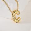 imageCicy Bell Initial Necklace for Women 14k Gold Plated Cubic Zirconia Trendy Personalized Dainty Letter Pendant Necklace GiftsCGold