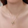 imageCicy Bell Initial Necklace for Women 14k Gold Plated Cubic Zirconia Trendy Personalized Dainty Letter Pendant Necklace GiftsMGold