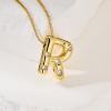 imageCicy Bell Initial Necklace for Women 14k Gold Plated Cubic Zirconia Trendy Personalized Dainty Letter Pendant Necklace GiftsRGold