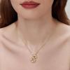 imageCicy Bell Initial Necklace for Women 14k Gold Plated Cubic Zirconia Trendy Personalized Dainty Letter Pendant Necklace GiftsSGold