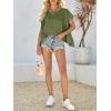 imageCicy Bell Women Oversized Batwing Short Sleeve Tops Summer Irregular Hem Casual T Shirts Loose Fit TeesArmy Green