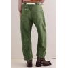 imageCicy Bell Womens Baggy Barrel Horseshoe Jeans Wide Leg Drawstring Vintage Denim Pants with Front PocketsArmy Green