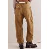 imageCicy Bell Womens Baggy Barrel Horseshoe Jeans Wide Leg Drawstring Vintage Denim Pants with Front PocketsBrown