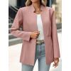 imageCicy Bell Womens Business Casual Blazer Long Sleeve Open Front Notch Stand Collar Blazer Work Office Jacket SuitBean Paste