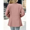 imageCicy Bell Womens Business Casual Blazer Long Sleeve Open Front Notch Stand Collar Blazer Work Office Jacket SuitBean Paste