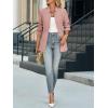 imageCicy Bell Womens Business Casual Blazer Long Sleeve Open Front Notch Stand Collar Blazer Work Office Jacket SuitBean Paste