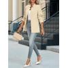 imageCicy Bell Womens Business Casual Blazer Long Sleeve Open Front Notch Stand Collar Blazer Work Office Jacket SuitBeige