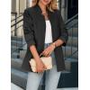 imageCicy Bell Womens Business Casual Blazer Long Sleeve Open Front Notch Stand Collar Blazer Work Office Jacket SuitBlack