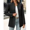 imageCicy Bell Womens Business Casual Blazer Long Sleeve Open Front Notch Stand Collar Blazer Work Office Jacket SuitBlack