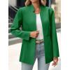 imageCicy Bell Womens Business Casual Blazer Long Sleeve Open Front Notch Stand Collar Blazer Work Office Jacket SuitGreen