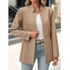 imageCicy Bell Womens Business Casual Blazer Long Sleeve Open Front Notch Stand Collar Blazer Work Office Jacket SuitKhaki