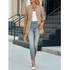 imageCicy Bell Womens Business Casual Blazer Long Sleeve Open Front Notch Stand Collar Blazer Work Office Jacket SuitKhaki