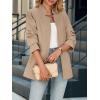 imageCicy Bell Womens Business Casual Blazer Long Sleeve Open Front Notch Stand Collar Blazer Work Office Jacket SuitKhaki