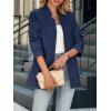 imageCicy Bell Womens Business Casual Blazer Long Sleeve Open Front Notch Stand Collar Blazer Work Office Jacket SuitNavy
