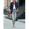 imageCicy Bell Womens Business Casual Blazer Long Sleeve Open Front Notch Stand Collar Blazer Work Office Jacket SuitNavy