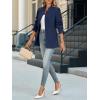 imageCicy Bell Womens Business Casual Blazer Long Sleeve Open Front Notch Stand Collar Blazer Work Office Jacket SuitNavy