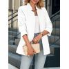 imageCicy Bell Womens Business Casual Blazer Long Sleeve Open Front Notch Stand Collar Blazer Work Office Jacket SuitWhite