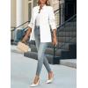imageCicy Bell Womens Business Casual Blazer Long Sleeve Open Front Notch Stand Collar Blazer Work Office Jacket SuitWhite