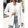 imageCicy Bell Womens Business Casual Blazer Long Sleeve Open Front Notch Stand Collar Blazer Work Office Jacket SuitWhite