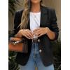 imageCicy Bell Womens Business Casual Blazers Long Sleeve Button Down Work Suit Jackets Lapel Collared Lightweight BlazerBlack