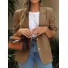imageCicy Bell Womens Business Casual Blazers Long Sleeve Button Down Work Suit Jackets Lapel Collared Lightweight BlazerDark Khaki