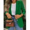 imageCicy Bell Womens Business Casual Blazers Long Sleeve Button Down Work Suit Jackets Lapel Collared Lightweight BlazerGreen