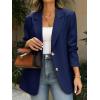 imageCicy Bell Womens Business Casual Blazers Long Sleeve Button Down Work Suit Jackets Lapel Collared Lightweight BlazerNavy