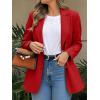 imageCicy Bell Womens Business Casual Blazers Long Sleeve Button Down Work Suit Jackets Lapel Collared Lightweight BlazerRed