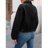 imageCicy Bell Womens Cropped Pea Coat Casual Button Down Short Jackets Fall Winter OuterwearBlack