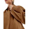 imageCicy Bell Womens Cropped Pea Coat Casual Button Down Short Jackets Fall Winter OuterwearCamel