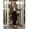 imageCicy Bell Womens Cropped Tweed Blazers Jacket Collarless Button Down Business Casual 2025 Fall Outfits Winter CoatsCoffee