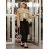 imageCicy Bell Womens Cropped Tweed Blazers Jacket Collarless Button Down Business Casual 2025 Fall Outfits Winter CoatsKhaki