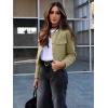 imageCicy Bell Womens Cropped Tweed Blazers Jacket Collarless Button Down Business Casual 2025 Fall Outfits Winter CoatsLight Green