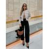 imageCicy Bell Womens Cropped Tweed Blazers Jacket Collarless Button Down Business Casual 2025 Fall Outfits Winter CoatsLight Grey