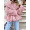 imageCicy Bell Womens Faux Fur Coat Winter Shaggy Casual Oversized Lapel Jackets Warm Fuzzy OuterwearPink