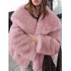 imageCicy Bell Womens Faux Fur Coat Winter Shaggy Casual Oversized Lapel Jackets Warm Fuzzy OuterwearPink