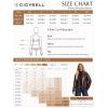 imageCicy Bell Womens Faux Leather Bomber Jackets Cropped Motorcycle Casual Coats Fall Trendy Zip Up OuterwearBrown