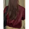 imageCicy Bell Womens Faux Leather Bomber Jackets Cropped Motorcycle Casual Coats Fall Trendy Zip Up OuterwearWine Red