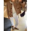imageCicy Bell Womens Faux Suede Leather Jackets Trendy Casual Cropped Outerwear Button Down Collarless Short Bomber ShacketsBrown