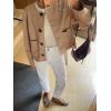 imageCicy Bell Womens Faux Suede Leather Jackets Trendy Casual Cropped Outerwear Button Down Collarless Short Bomber ShacketsCamel