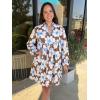imageCicy Bell Womens Floral Mini Dresses 34 Sleeve V Neck Flowy Babydoll Dress Summer Beach Vacation Boho OutfitsBrown