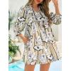 imageCicy Bell Womens Floral Mini Dresses 34 Sleeve V Neck Flowy Babydoll Dress Summer Beach Vacation Boho OutfitsKhaki