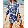 imageCicy Bell Womens Floral Mini Dresses 34 Sleeve V Neck Flowy Babydoll Dress Summer Beach Vacation Boho OutfitsNavy